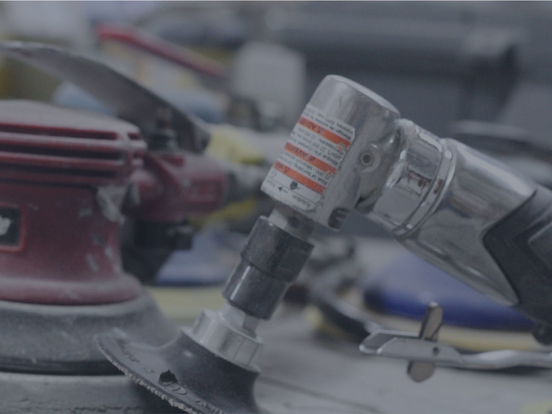 Tools sitting on a work table