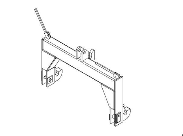A black and white drawing of a metal object on a white background.