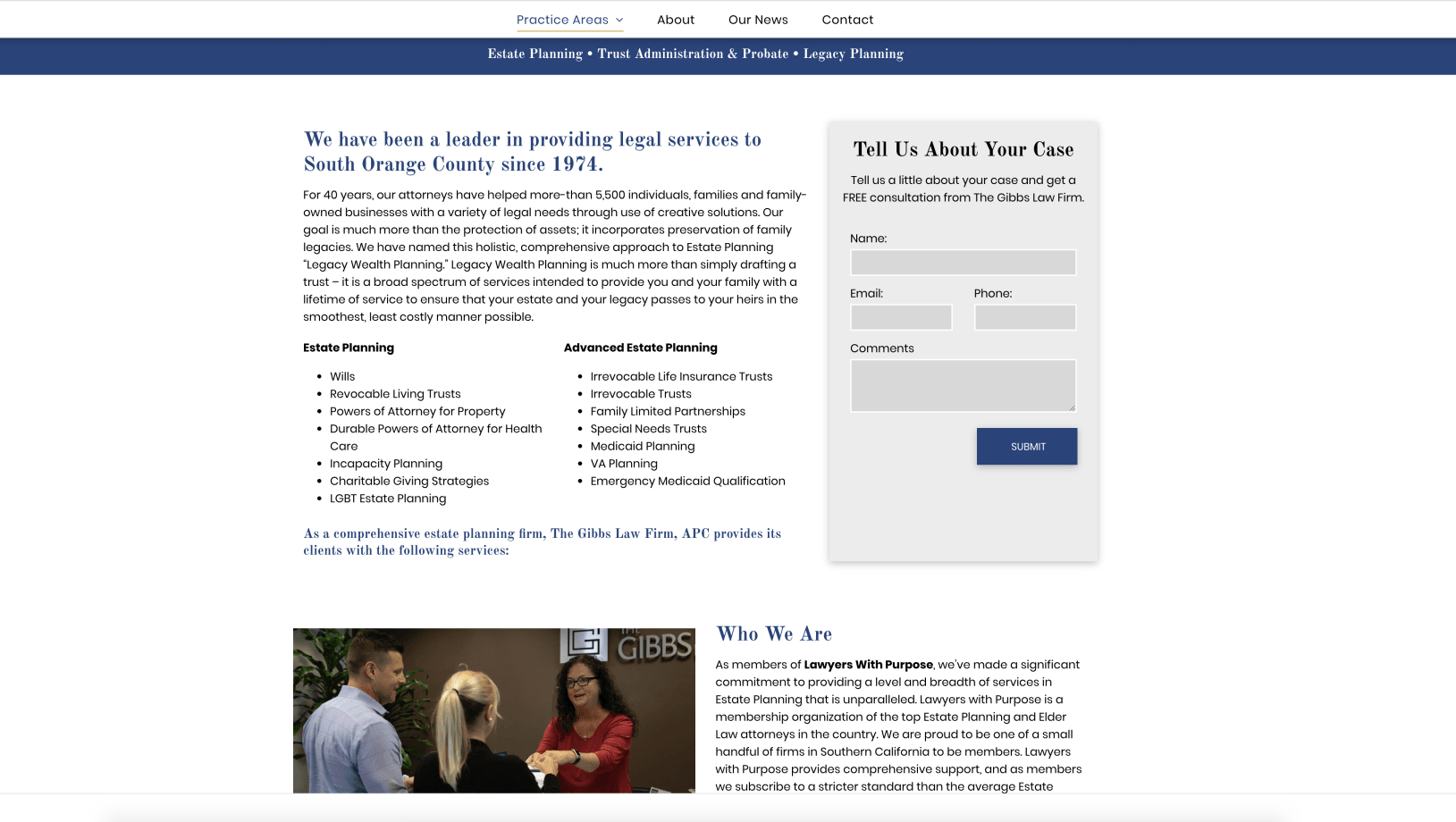 A screenshot of a website shows a man and woman talking to each other