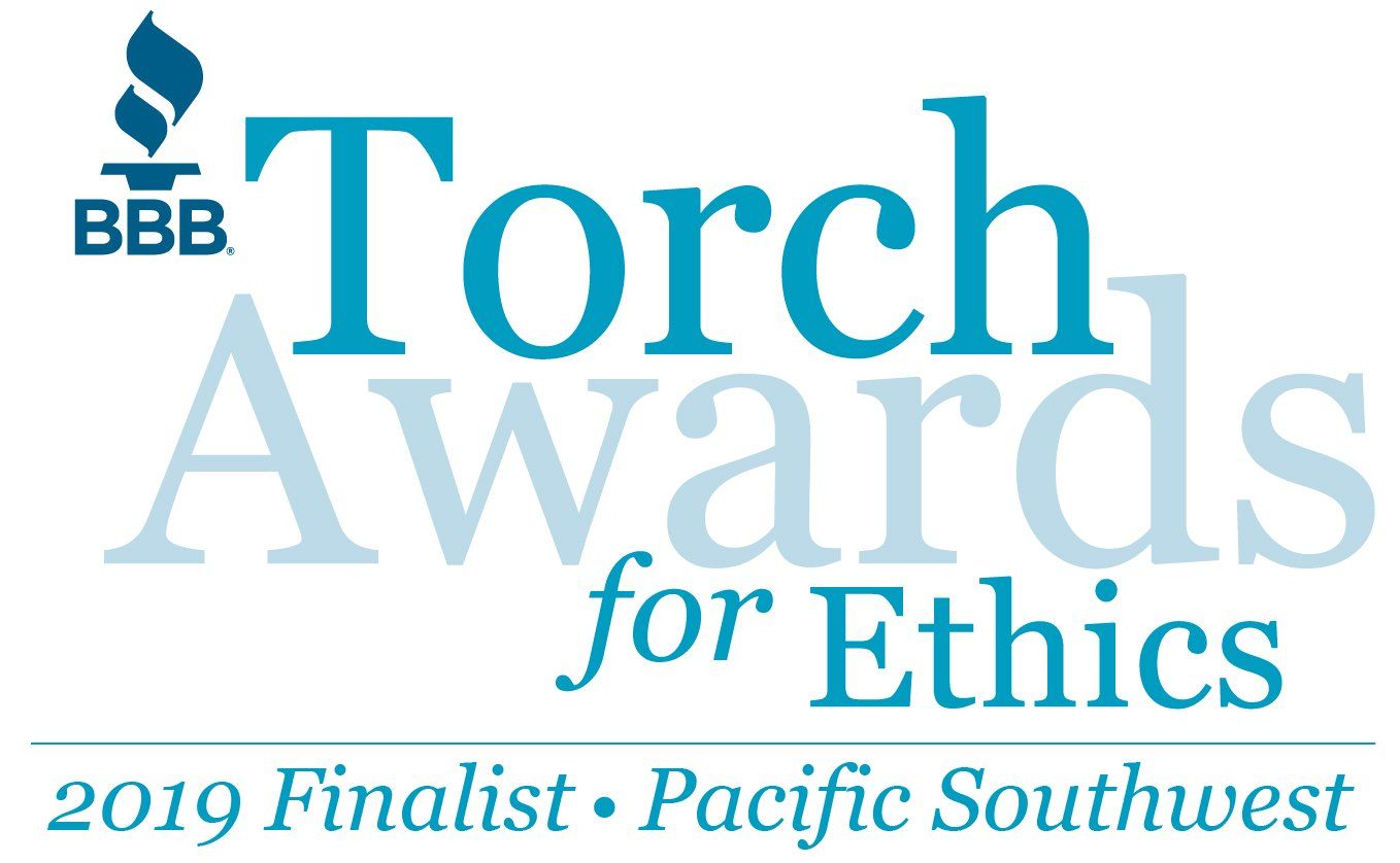 A logo for the torch awards for ethics
