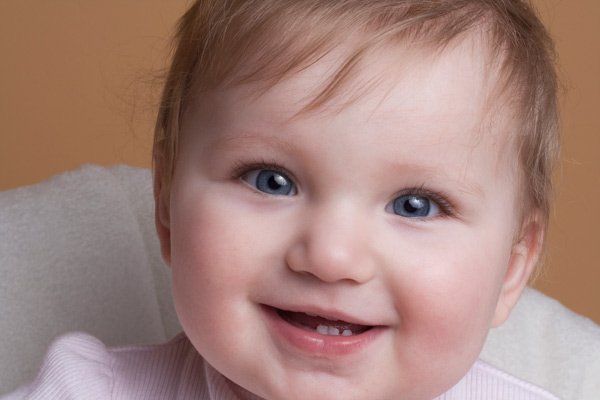 small baby smiling