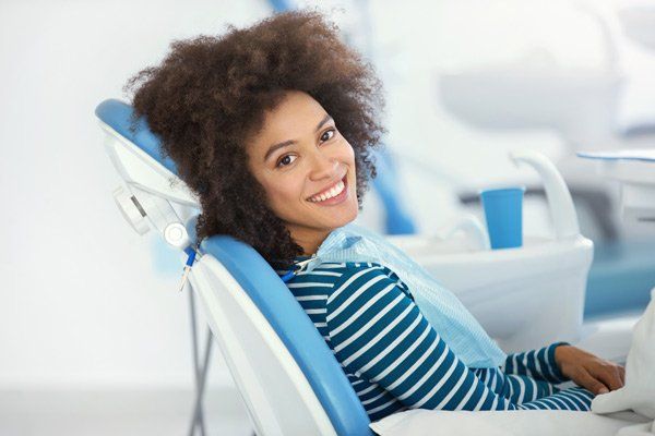 woman in dental chair