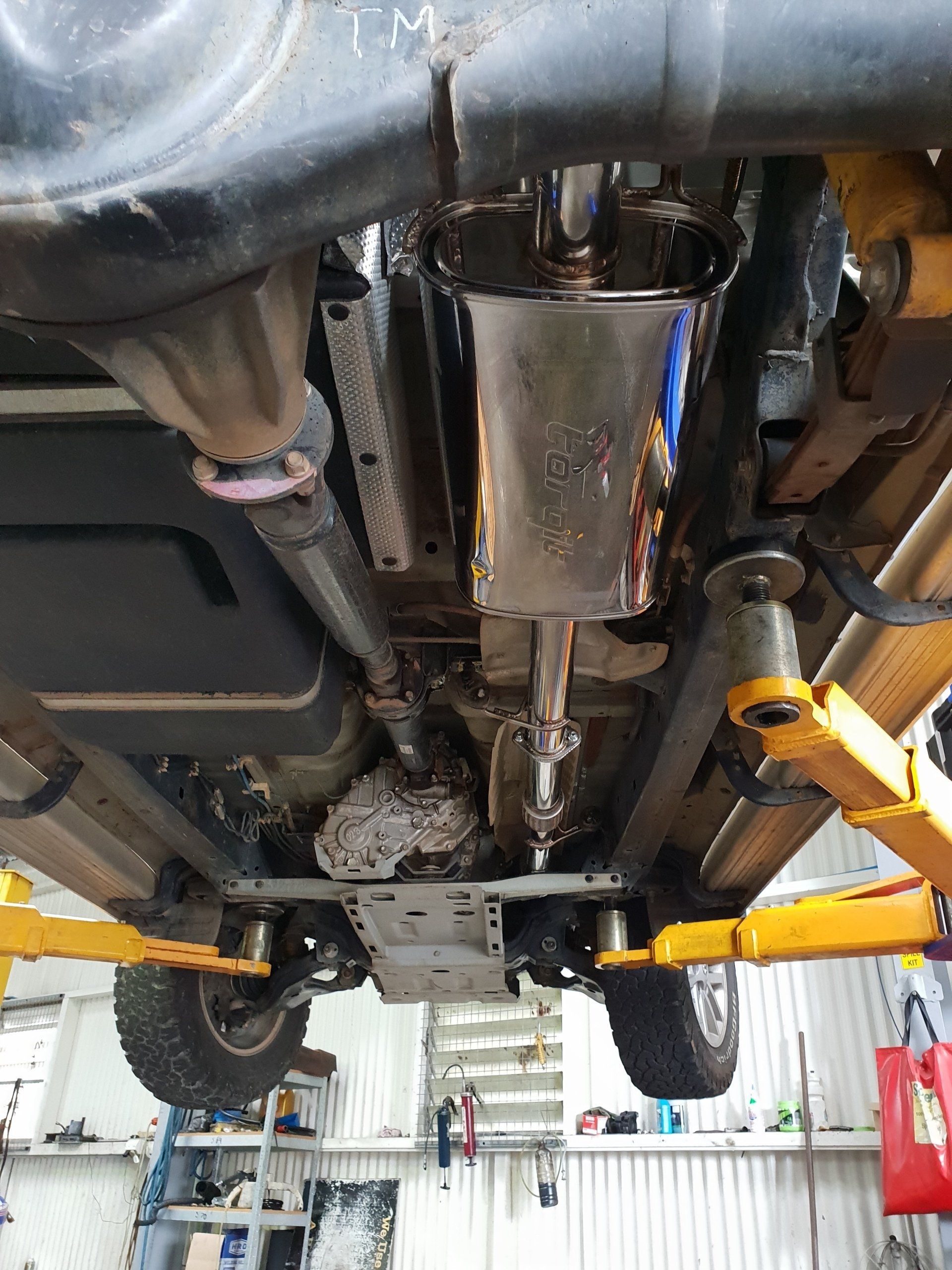 View of Muffler From Under the Car - Specialist Mechanics in Cairns, QLD