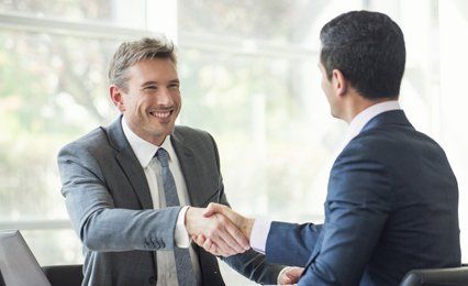 Two men shaking hands