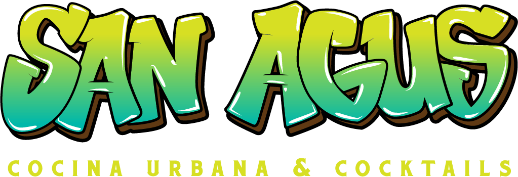 A logo for san agus cocina urbana & cocktails