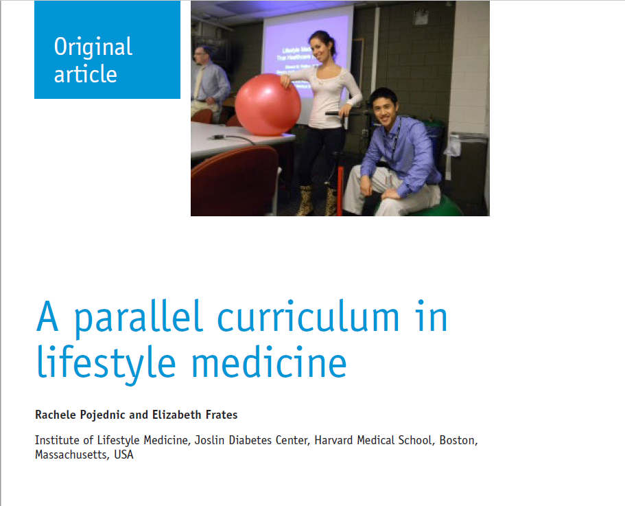 A group in a room with a yoga ball; title is 