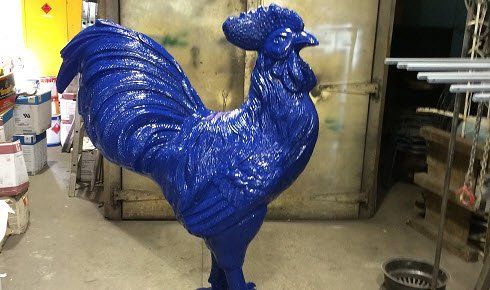 Polyurethane finished statue