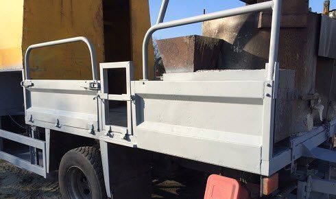 Spray painted lorry