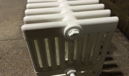 Radiator blasted and coated