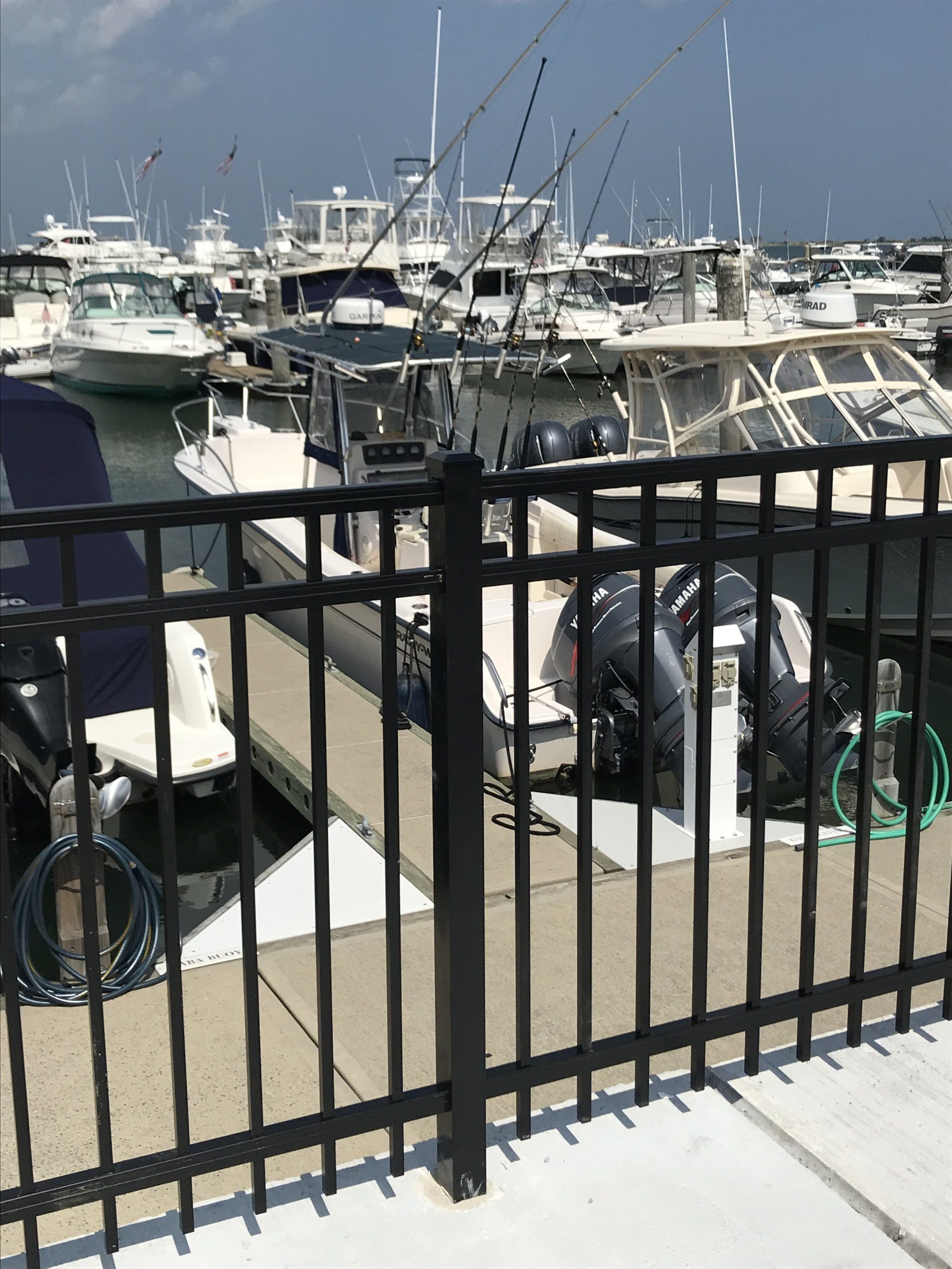 marina fence ocean