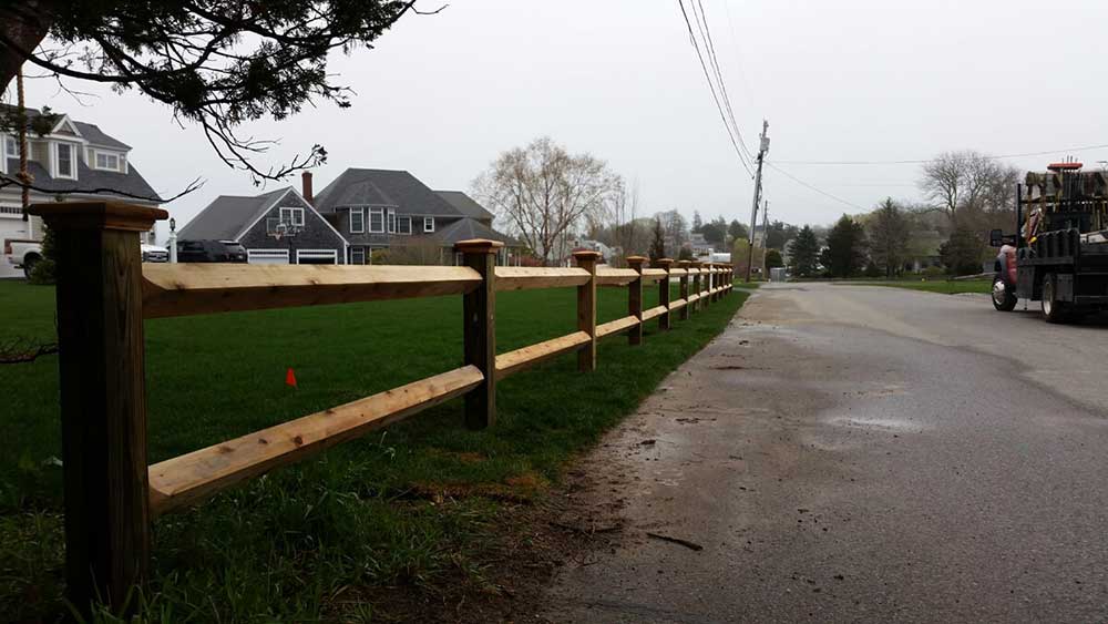 Estate Rail—fence work in Kingston, MA