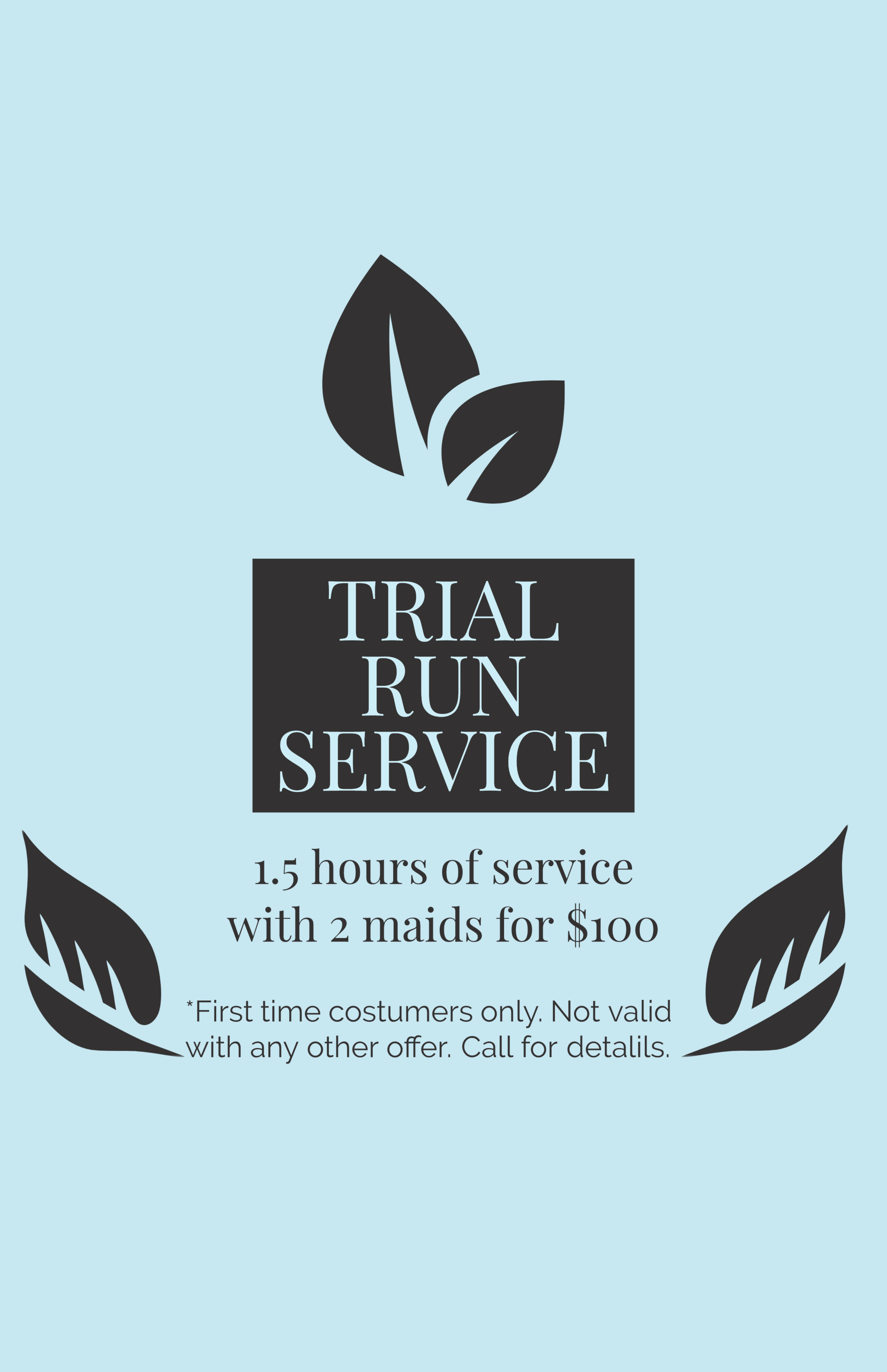 A trial run service with 2 mails for $ 100