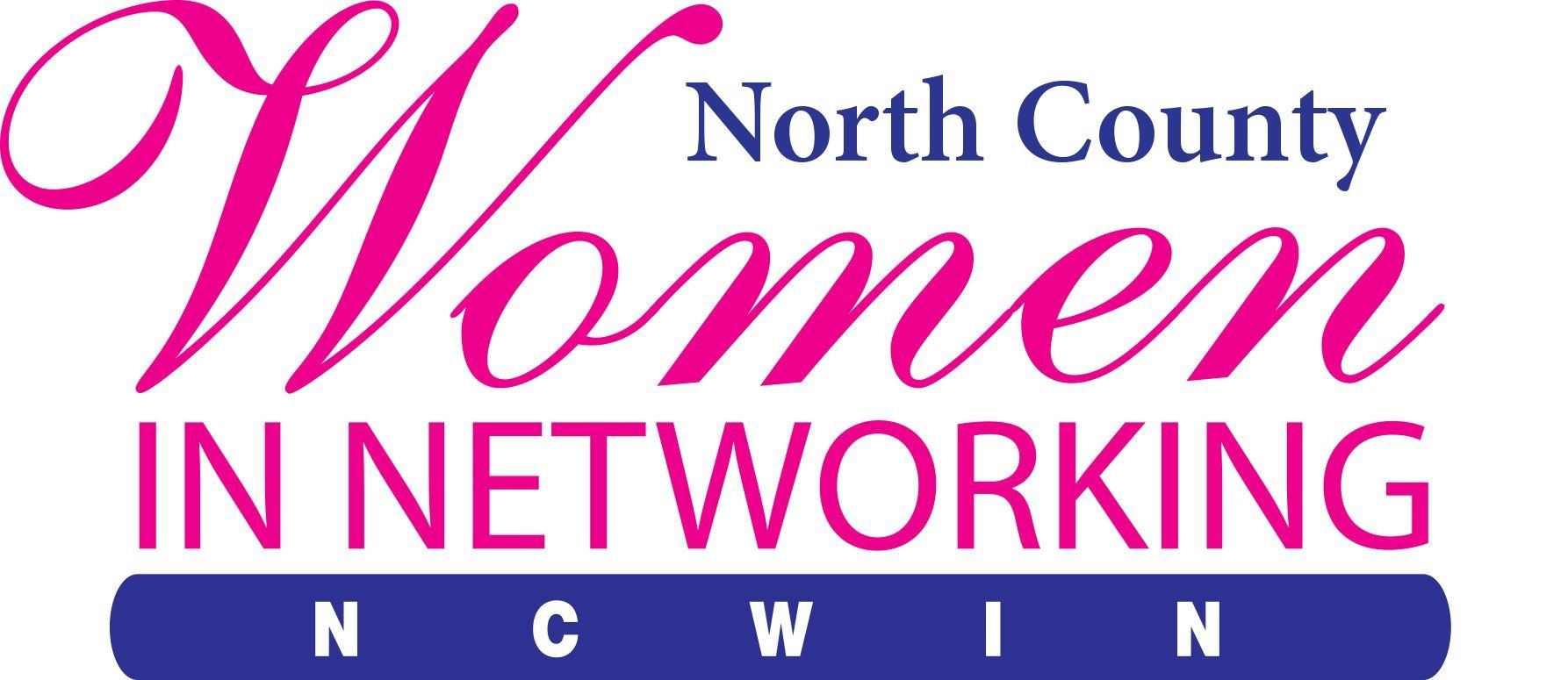 A logo for north county women in networking