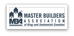 Master Builders Association logo with dark blue house icon and text for King and Snohomish Counties