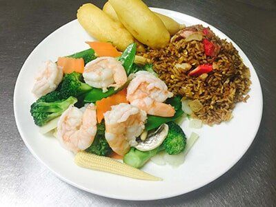 Lunch Special Shrimp With Mix Vegetables — Chinese food in Salisbury, MA