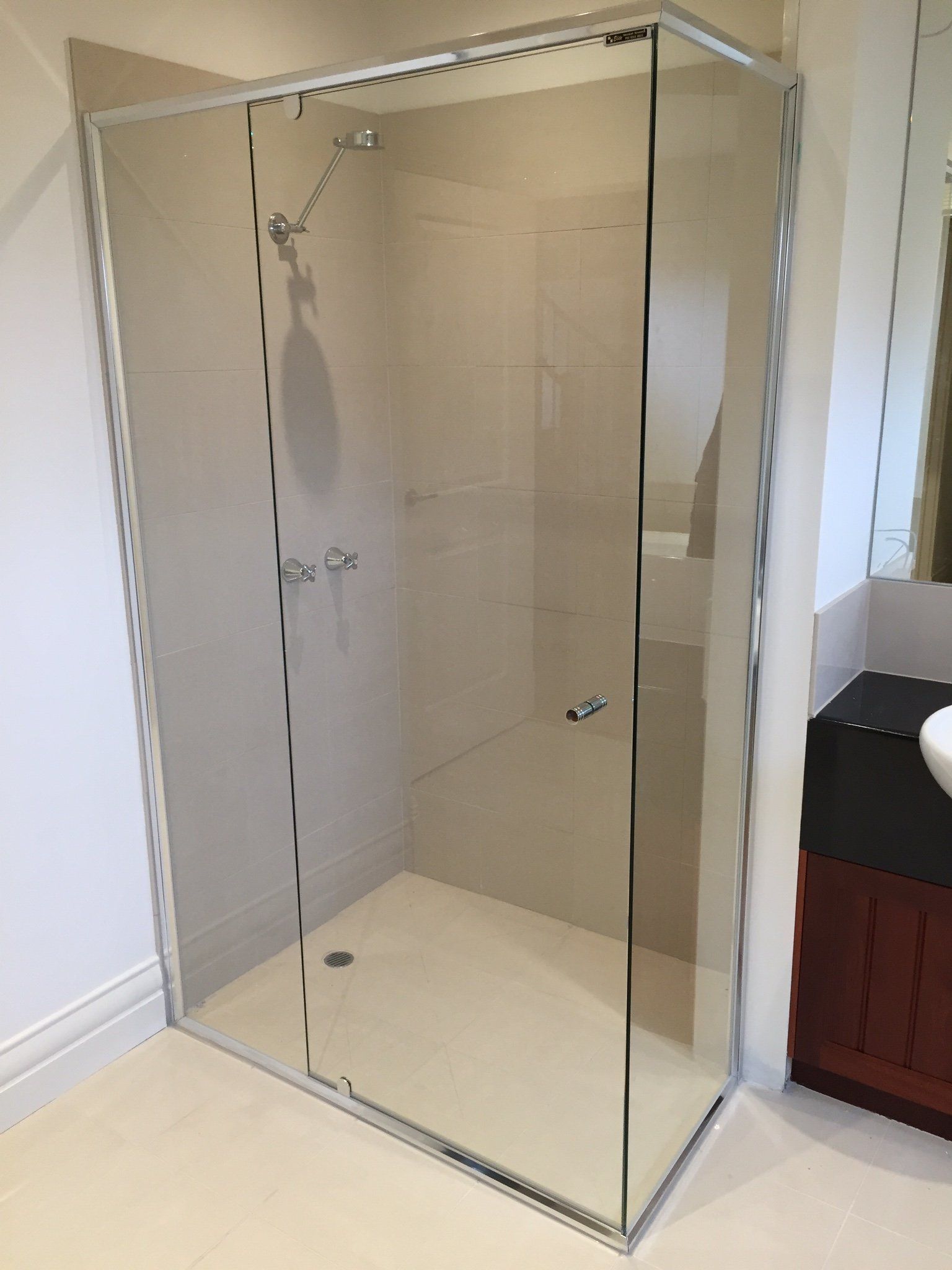 Evolution Semi Frameless Pivot Shower Screens