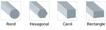 poutres métalliques de tailles et de formes multiples