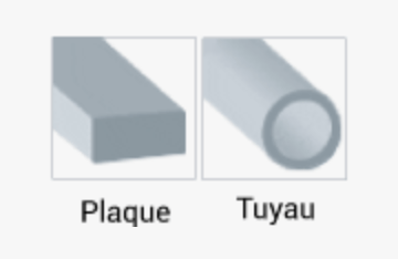 tôle plate et tube métallique