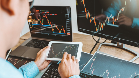 Business man deal Investment stock market discussing graph stock market trading Stock traders concept.