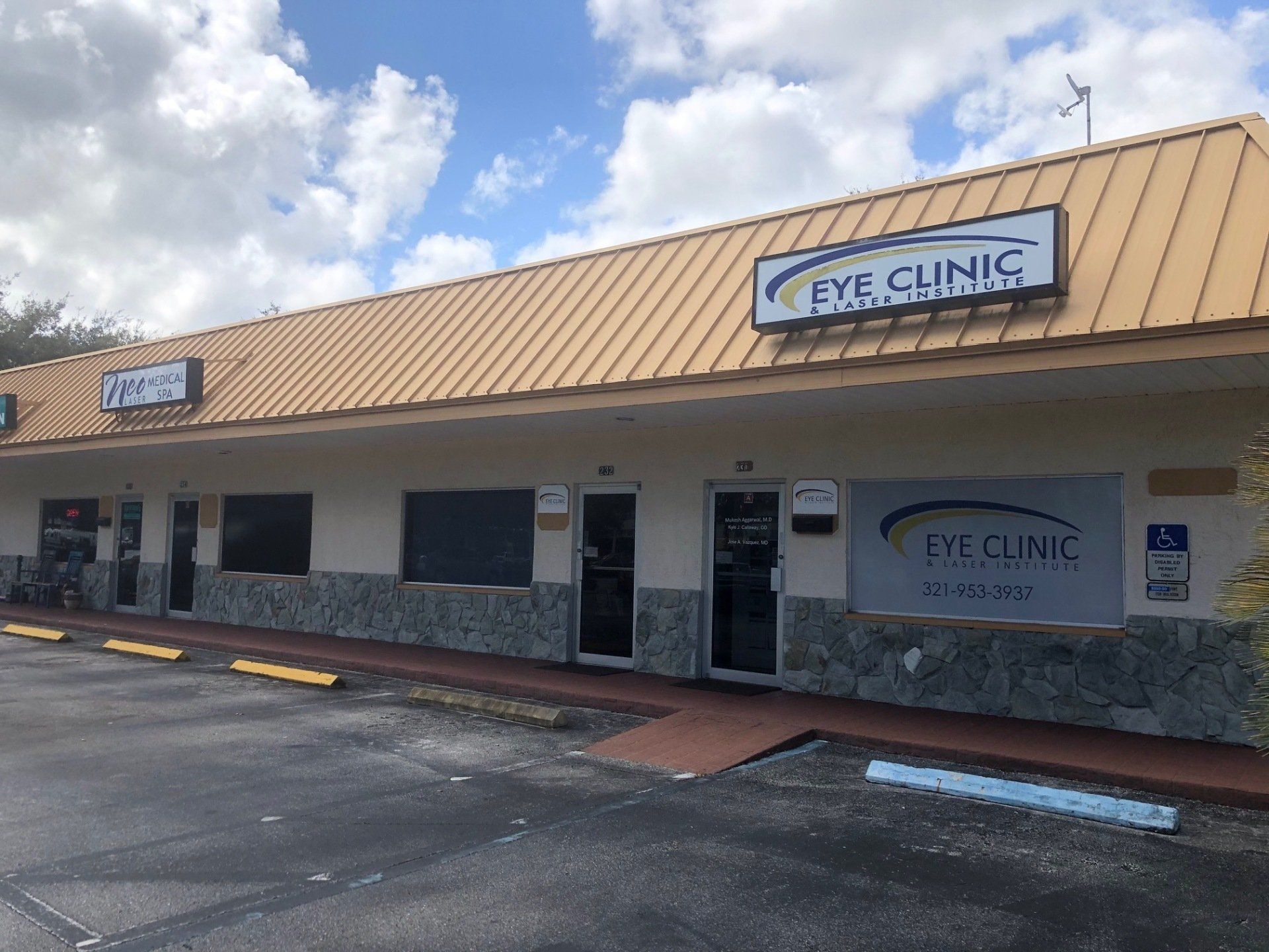 Melbourne Office Front — Merritt Island, FL — Eye Clinic & Laser Institute Melbourne Office Front — Merritt Island, FL — Eye Clinic & Laser Institute