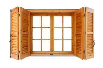 wooden window