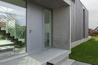 Entrance of a modern house - composition roofing in Clay Center, KS Entrance of a modern house - composition roofing in Clay Center, KS