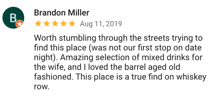 True find review in Prescott Arizona for cocktail bar