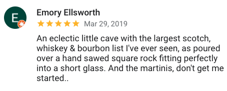 Best speakeasy in Prescott review for The Point bar lounge