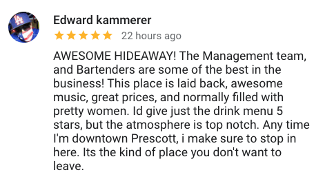 Highly rated speakeasy Prescott Arizona