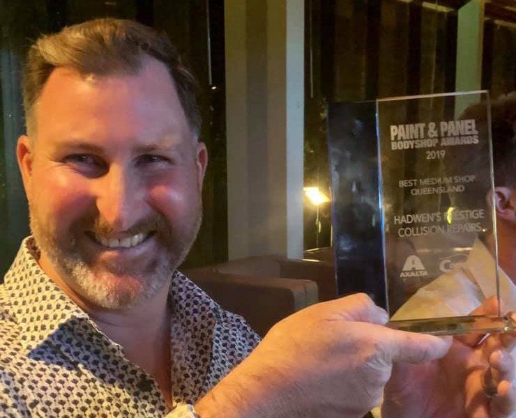 holding a business award