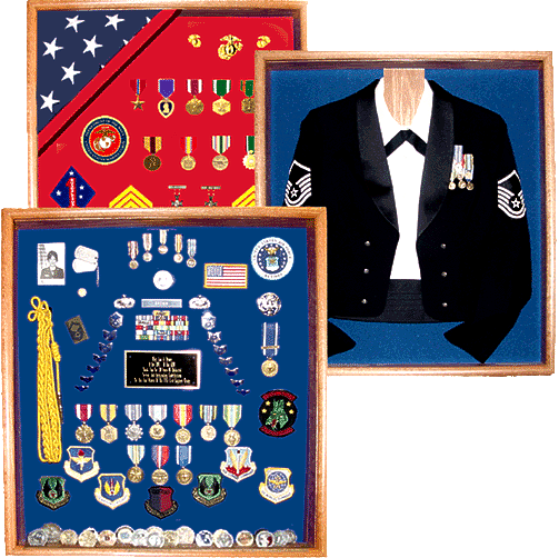 Framed military items