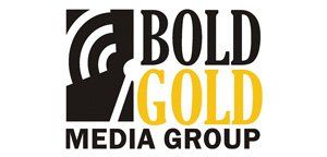 The bold gold media group logo is black and yellow.