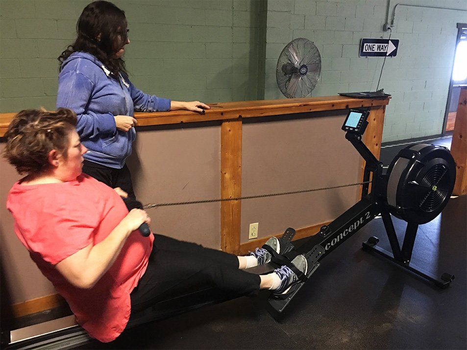 christine lewis at gym 3