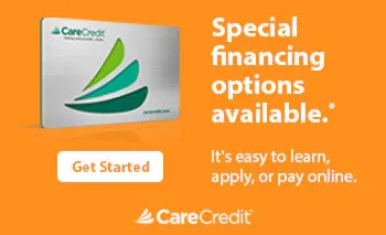 An advertisement for a credit card that says special financing options available