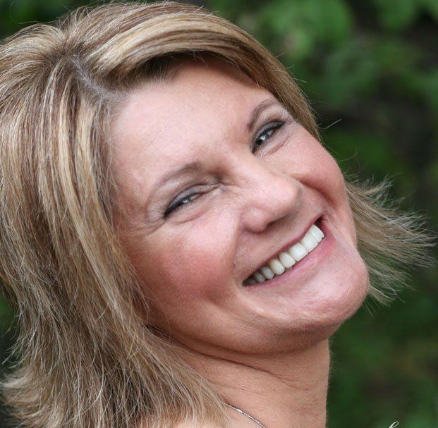 woman side smiling