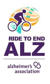 A logo for the ride to end alz alzheimer 's association
