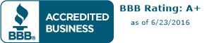 BBB Accredited Business with A+ rating as of 6/23/2016.
