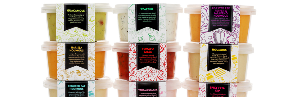 A range of fresh dips