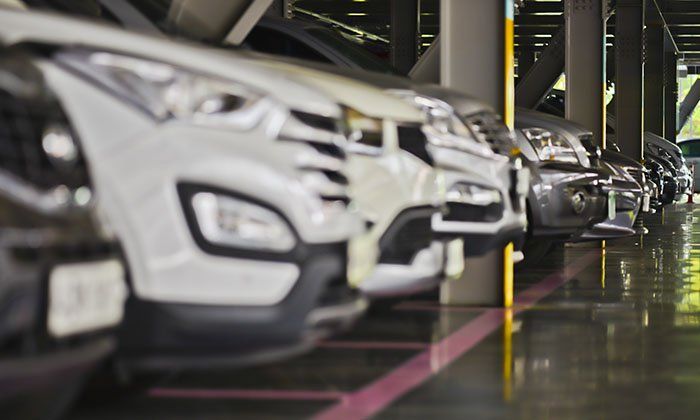 Storage rates cars in parking structure