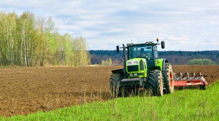 Tractor in a field
