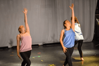 Girls in dance practise