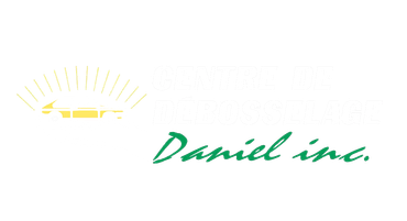 Logo pour « Sunrise Auto Daniel inc. » avec une icône de soleil et un texte vert.