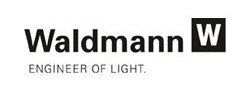 Ein schwarz-weißes Logo für Waldmann W. Engineer of Light.