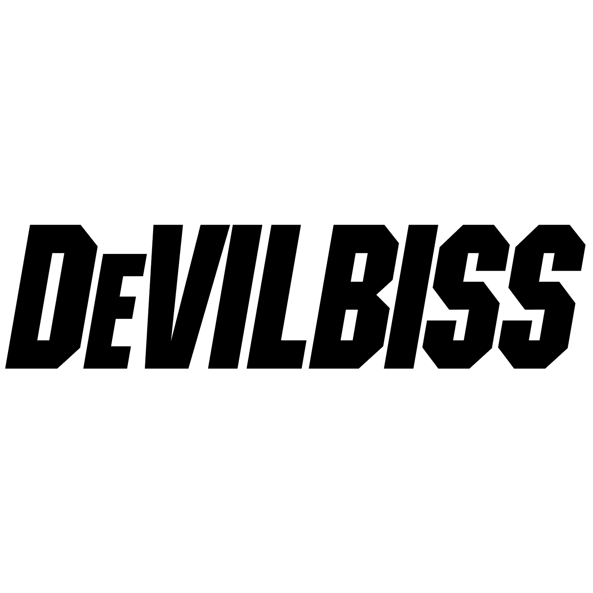 Black stylized text reading “DEVILBISS” on a white background