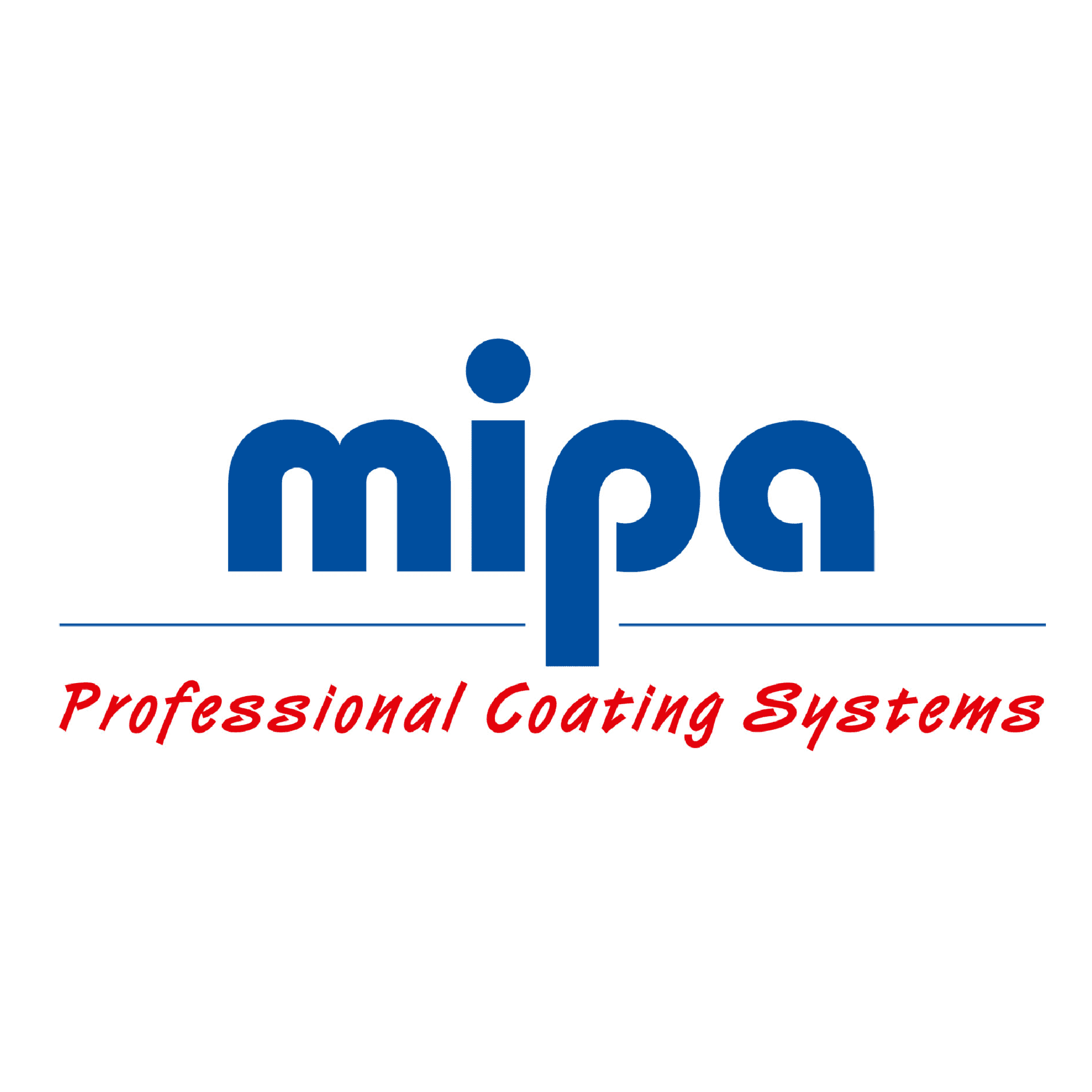 Mipa logo in blue and red with the tagline “Professional Coating Systems”