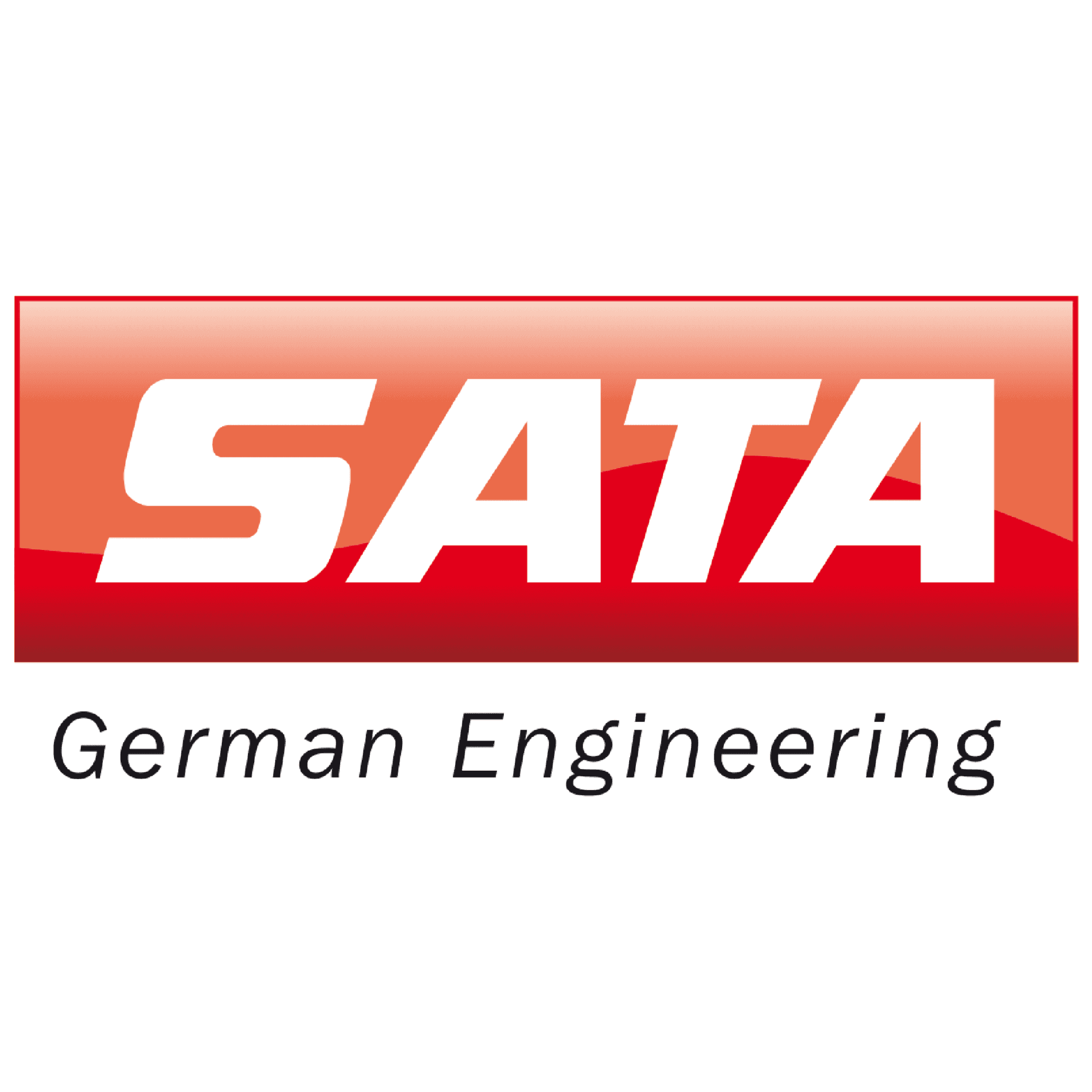 SATA logo in red and white with “German Engineering” text below