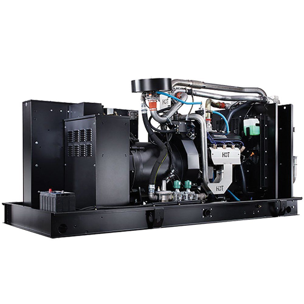 It looks like a diesel generator with a lot of pipes coming out of it.