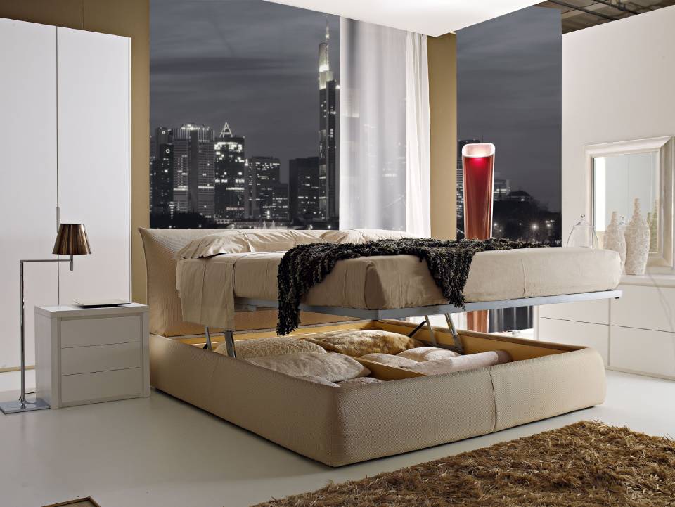 letto con cassettiera