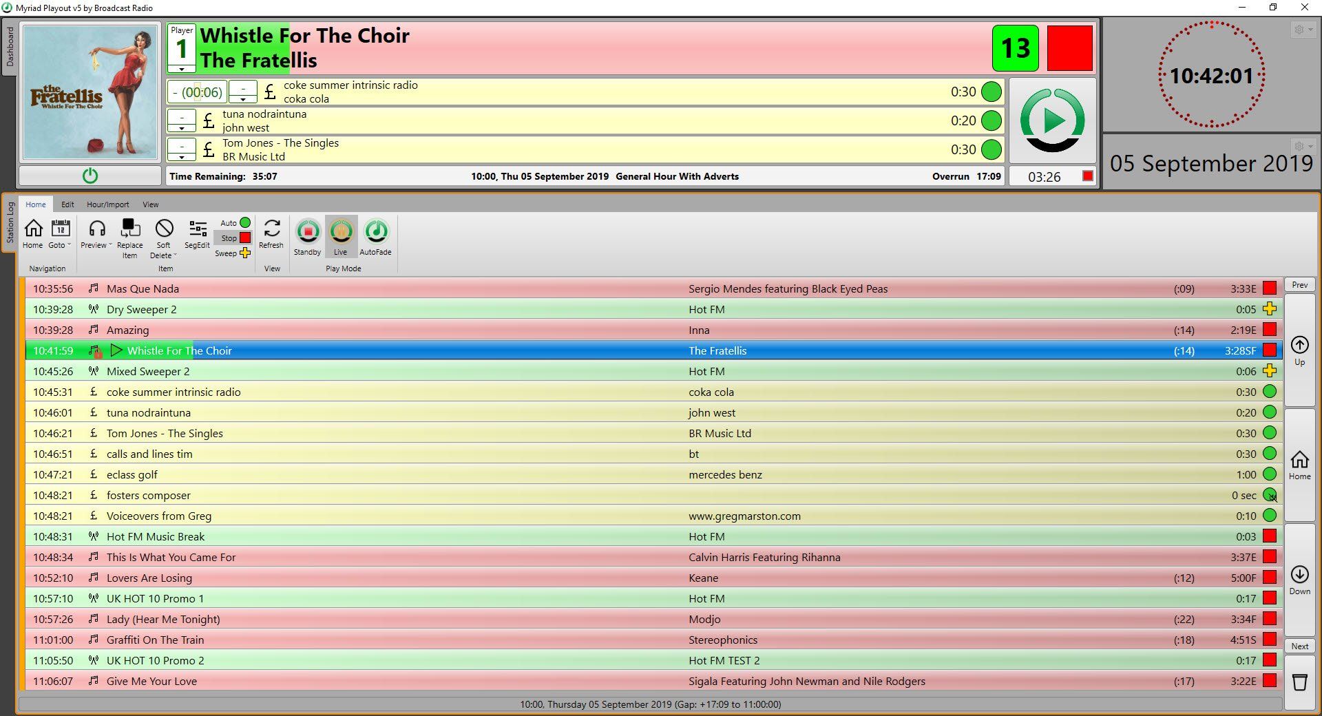 A computer screen shows a program called whistle for the cheer