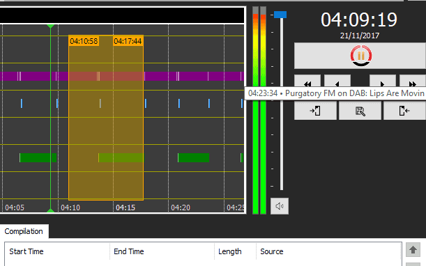 Play audio only moments after broadcast